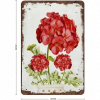 CIFbuy Elegant Vintage Geranium Floral Metal Sign for Bar Office Garage (TikTok, temu pick-up service)