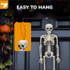 4 Pcs Halloween Skeleton 16" Posable Skeleton Decor, Full Body Posable Joints Outdoor Skeletons, Halloween Skeletons Decorations Outdoor Indoor