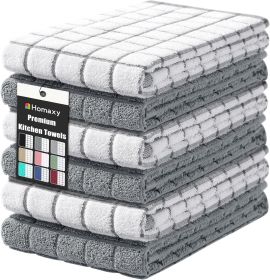 Premium Cotton Kitchen Towels 16"x 28", Large Natural Ring Spun 390 GSM Dish Towels, Super Absorbent Terry Kitchen Hand Towels