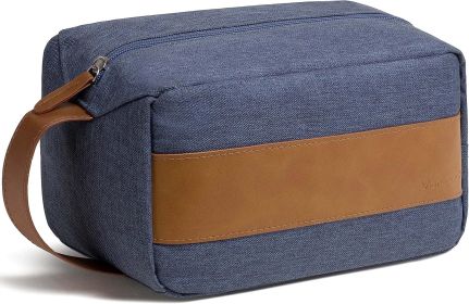 Toiletry Bag for Men - Water Resistant Travel Bag for Toiletries, Lightweight Hygiene Bag for Bathroom, Travel Essentials, Gifts - Blue