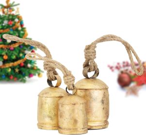 Vintage Rustic Cow Bell Christmas Bell Set