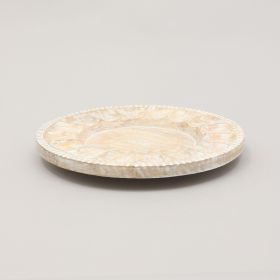 Handcrafted 13" Wood White Charger Plate| Wooden Dinning Placemat|Artisan Wood Tableware