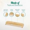 Handcrafted Bamboo Comb - All Natural Wooden Hair & Beard Detangler Styling Accessory for Men and Women, Promotes Healthy Hair Growth & Scalp Health