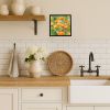 California California Poppies in Watercolor Framed Metal Print Bathroom, Kitchen, Office, Home Decor Wall Art Ready to Hang, Square, 8X8