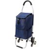 Shopping Stair Trolley with Wheels,Trolley Black Foldable Shopping Cart,Removable Shopping Oxford Waterproof Bag,Stainless Steel Triangular Wheels