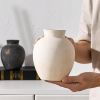 Ceramic Decorative Flower Vase | 6 Inch Pottery Rustic Farmhouse Boho Vase for Home Decor, Table, Living Room, Bathroom, Shelf, Mantel Decoration