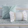 King/Cal King 5 Piece Seersucker Comforter Set with Throw Pillows
