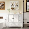 36'' Bathroom Vanity with Sink, Modern Bathroom Vanity Sink Cabinet with Doors and Fluted Drawers