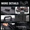 14Inch Large Makeup Train Case Lockable Cosmetic Organizer Box Travel Storage Professional Make Up Train Carrying Case with 6 Adjustable Trays and Spa
