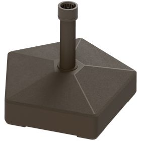 Patio Umbrella Base Holder, Heavy Duty Outdoor Umbrella Stand Base, Filled Up To 42lbs With Stand Or 33lbs With Water For Garden, Poolside, Brown (Option: BROWN)