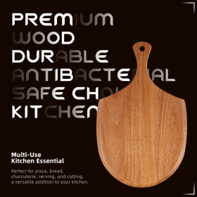 Antibacterial, durable pizza and cutting board with a thickness of 2.8 cm, dimensions 40×25×1.2 cm; made from acacia wood for eco-friendly (PS5201: PS5201)