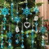 Crystal Ornaments Christmas Tree Decorations - 21pcs Christmas Tree Ornaments Sparkling Dazzling Festival Party Decoration Crystal Snowflake Design Ha
