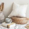Linen Throw pillow; 18x18 inch Linen Accent Pillow