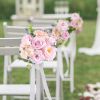 Artificial Flowers Combo Fake Flowers Pink Roses Silk Flowers with Stems for DIY Bridal Wedding Bouquets Centerpieces Arrangements Table Party Baby Sh