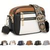 Secure Travel Crossbody Bag – Anti-Theft Zipper Closure & Golden Hardware (8.26x6.29 Inch)
