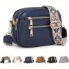 Secure Travel Crossbody Bag – Anti-Theft Zipper Closure & Golden Hardware (8.26x6.29 Inch)