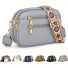 Secure Travel Crossbody Bag – Anti-Theft Zipper Closure & Golden Hardware (8.26x6.29 Inch)