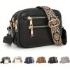 Secure Travel Crossbody Bag – Anti-Theft Zipper Closure & Golden Hardware (8.26x6.29 Inch)