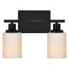 Bathroom Light Fixtures Brushed Brass 6-Light Bathroom Vanity Light, Modern Bathroom Lights Over Mirror with Milky White Glass Shade