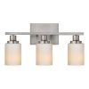 Bathroom Light Fixtures Brushed Brass 6-Light Bathroom Vanity Light, Modern Bathroom Lights Over Mirror with Milky White Glass Shade