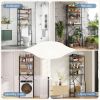 68-inch independent bathroom storage rack, iron and wood material toilet above storage rack, used for placing towels and toiletries in the bathroom