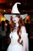 Witch Hat for Women Wizard Hat with Lace Trim Halloween Costume Accessories Cosplay Party