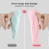 Blue Microfiber Hair Towels - Extra Large Hair Towel Wrap for Women, 24x42 inch Hair Towels with Elastic Strap, Super Soft Hair Drying Towels for Long